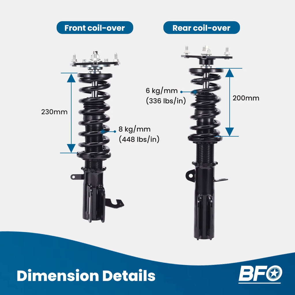 Coilover Shock Suspension Kit for Toyota Corolla (1987-2002)