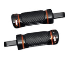 Passenger Footpegs for Harley-Davidson Touring (OEM 50502246) Black/Orange
