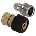 Brass 3/8" to M22 14mm Quick-Connect Pressure Washer Adapter (5000 PSI, 2-Pack)