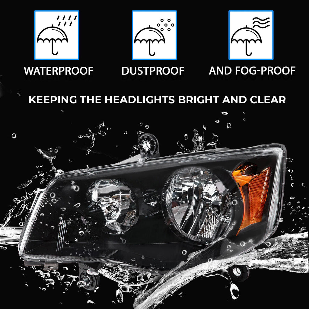 Headlights for Dodge Grand Caravan (2011–2019) & Chrysler Town & Country (2008–2016)