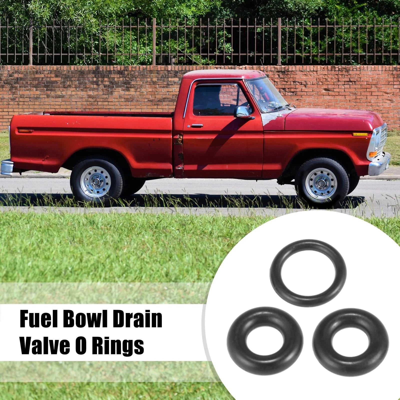 Set of 2 Fuel Bowl Drain Valve O Rings for Ford 7.3L Powerstroke Diesel (1981–1994)