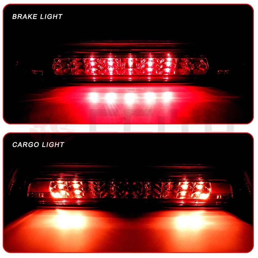LED 3rd Brake Light Tail Lamp for Toyota Tundra (2007–2018) - Red Lens Chrome Housing