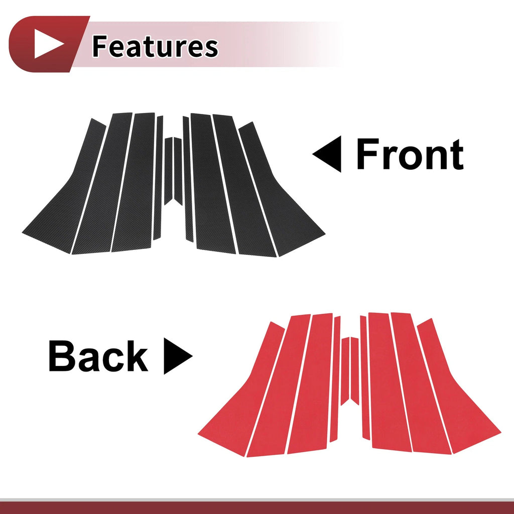 Set of 10 Door Pillar Window Trim for Volkswagen Touareg (2011–2018)
