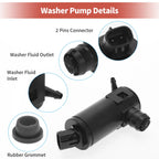 Windshield Washer Pump w/ Grommet for Toyota (No. 85330-0K011)