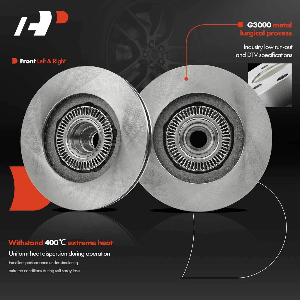 Set of 2 Front Disc Brake Rotors & Ceramic Pads for Ford Explorer (1995–2001)