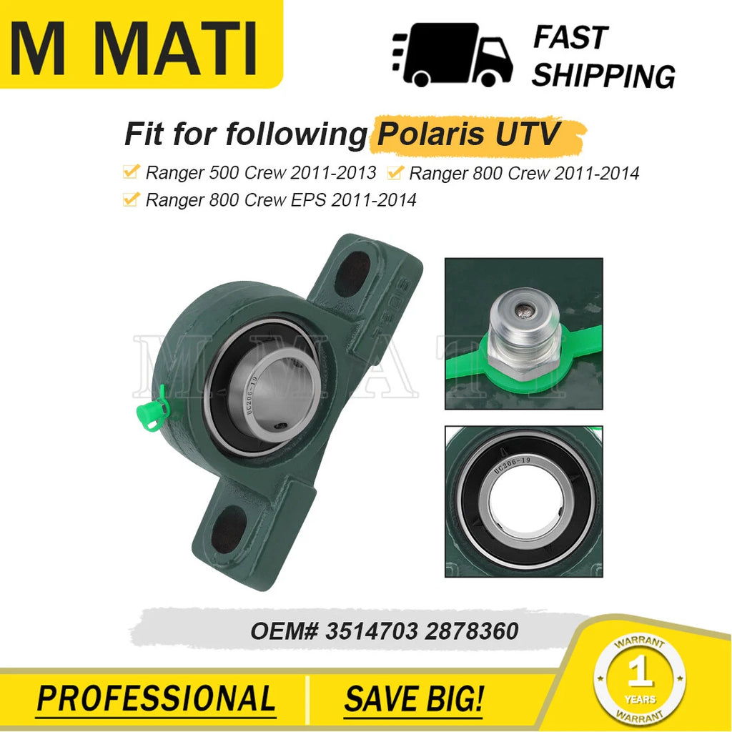 Front Center Carrier Bearing 3514703 for Polaris Ranger Crew 500 800 (2011–2014)