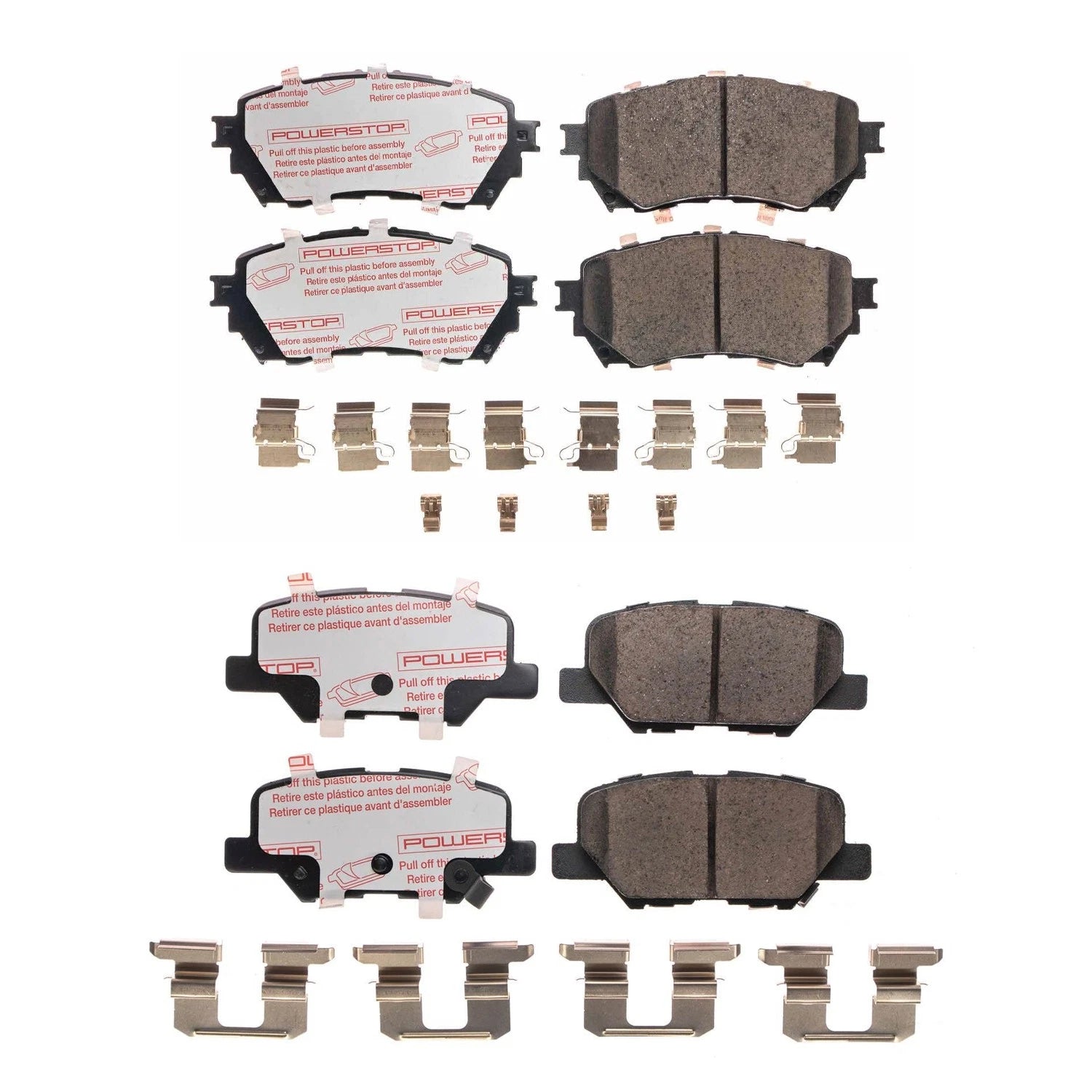 PowerStop Front & Rear Carbon Fiber Disc Brake Pad Kit for Mazda 6 (2014–2021)