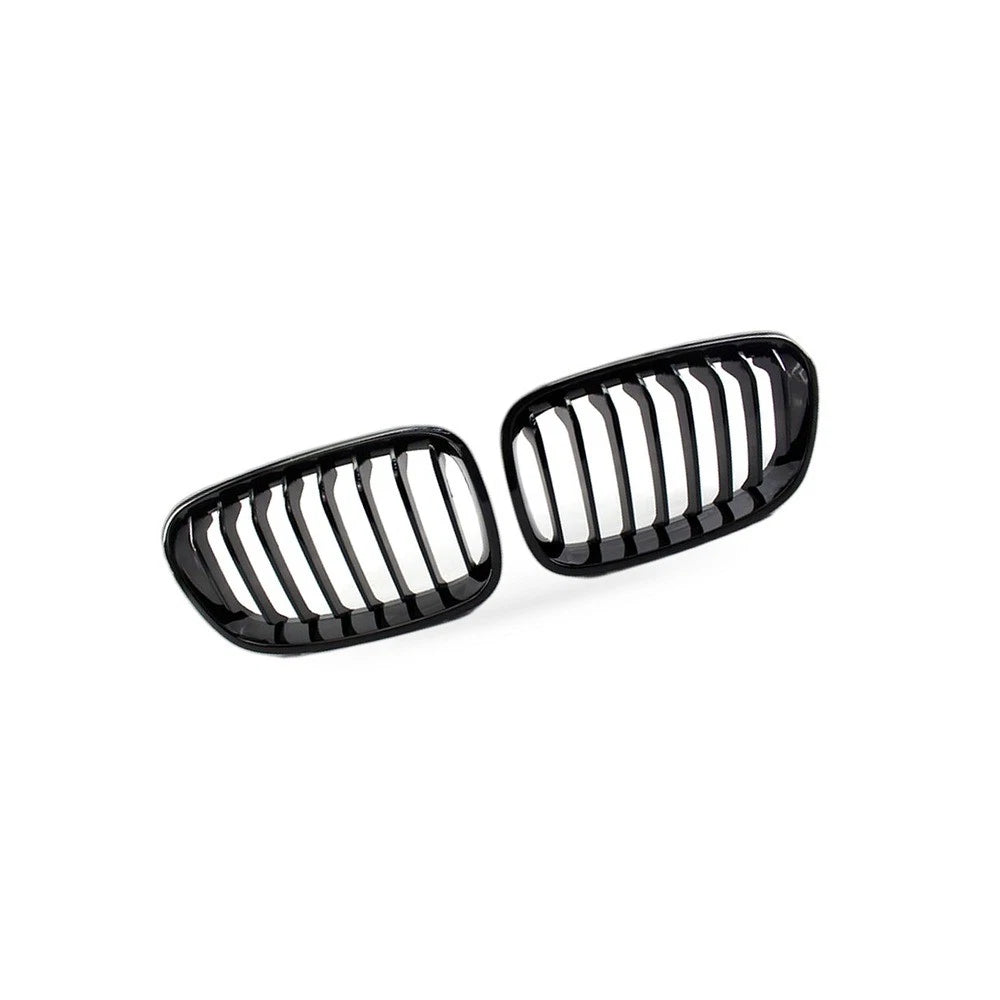 8-Column Gloss Black Front Grille for BMW 1 Series F20 F21 (2011–2014)