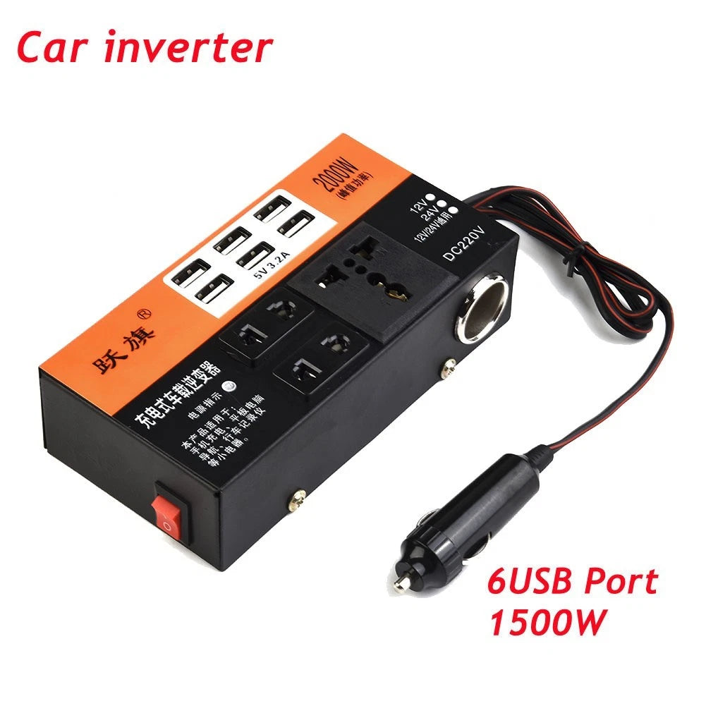 1500W Peak Car Inverter 12V/24V to 110V/220V