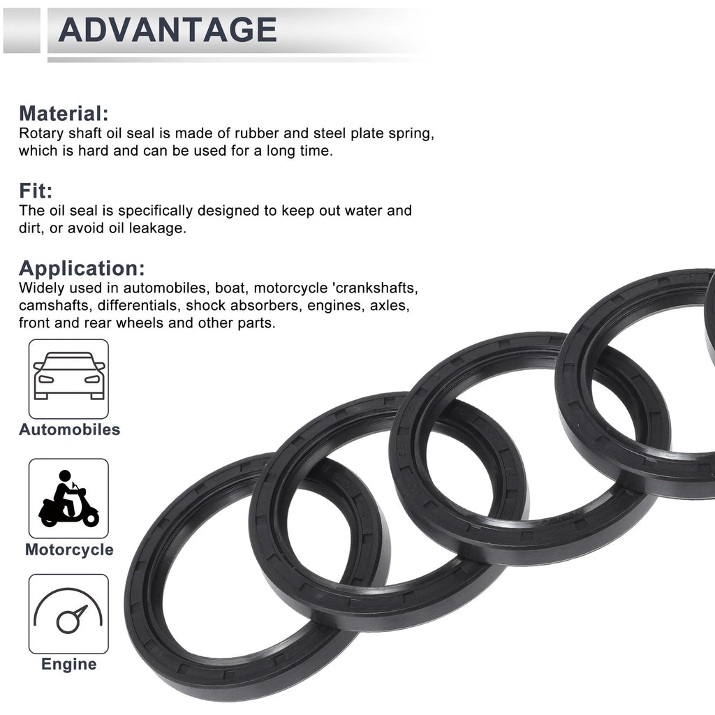 Set of 5 Oil Seal Rotary Shaft Seal NBR Rubber 58x75x9mm