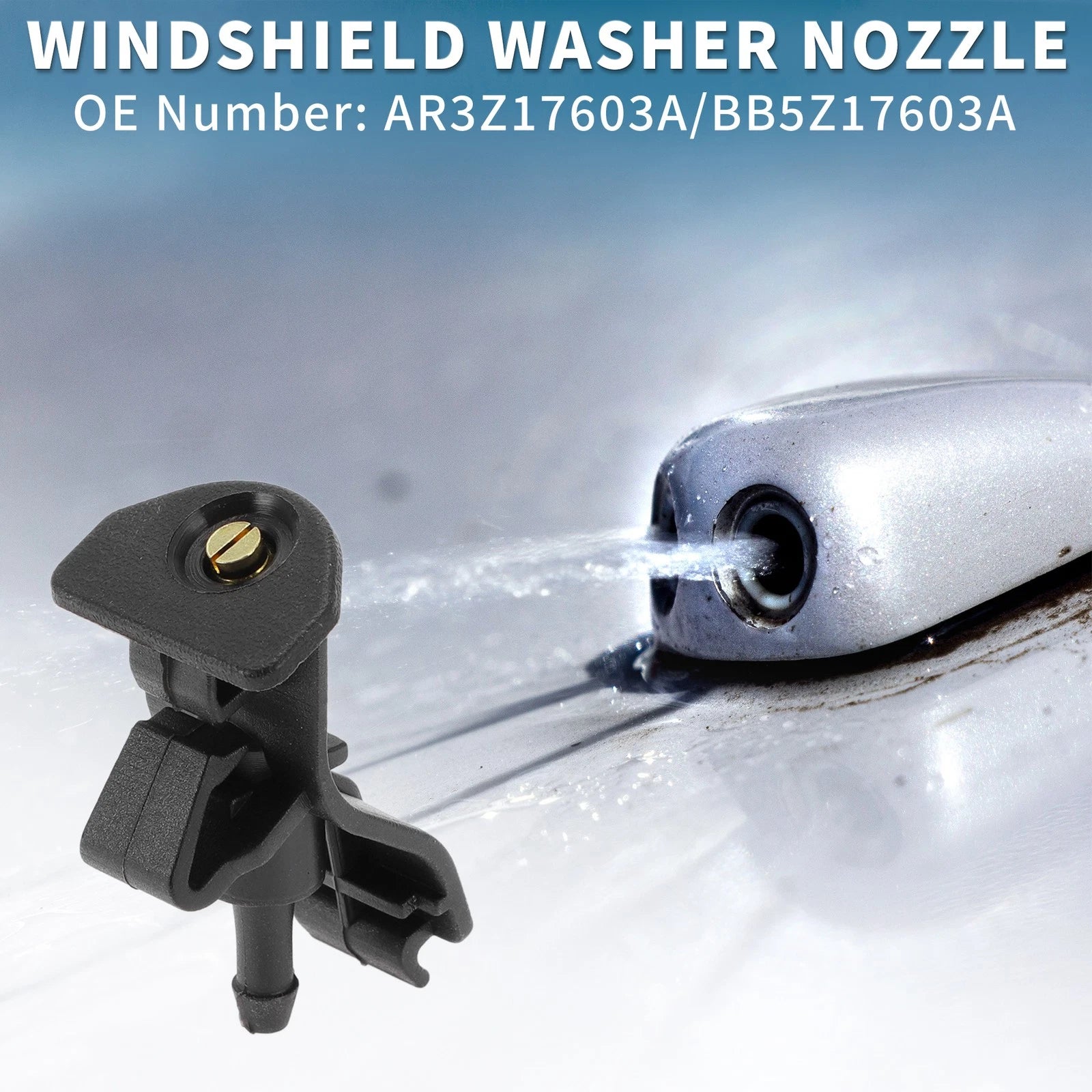 2Pcs Front Windshield Washer Nozzles No.AR3Z17603A for Ford Explorer (2011–2018)