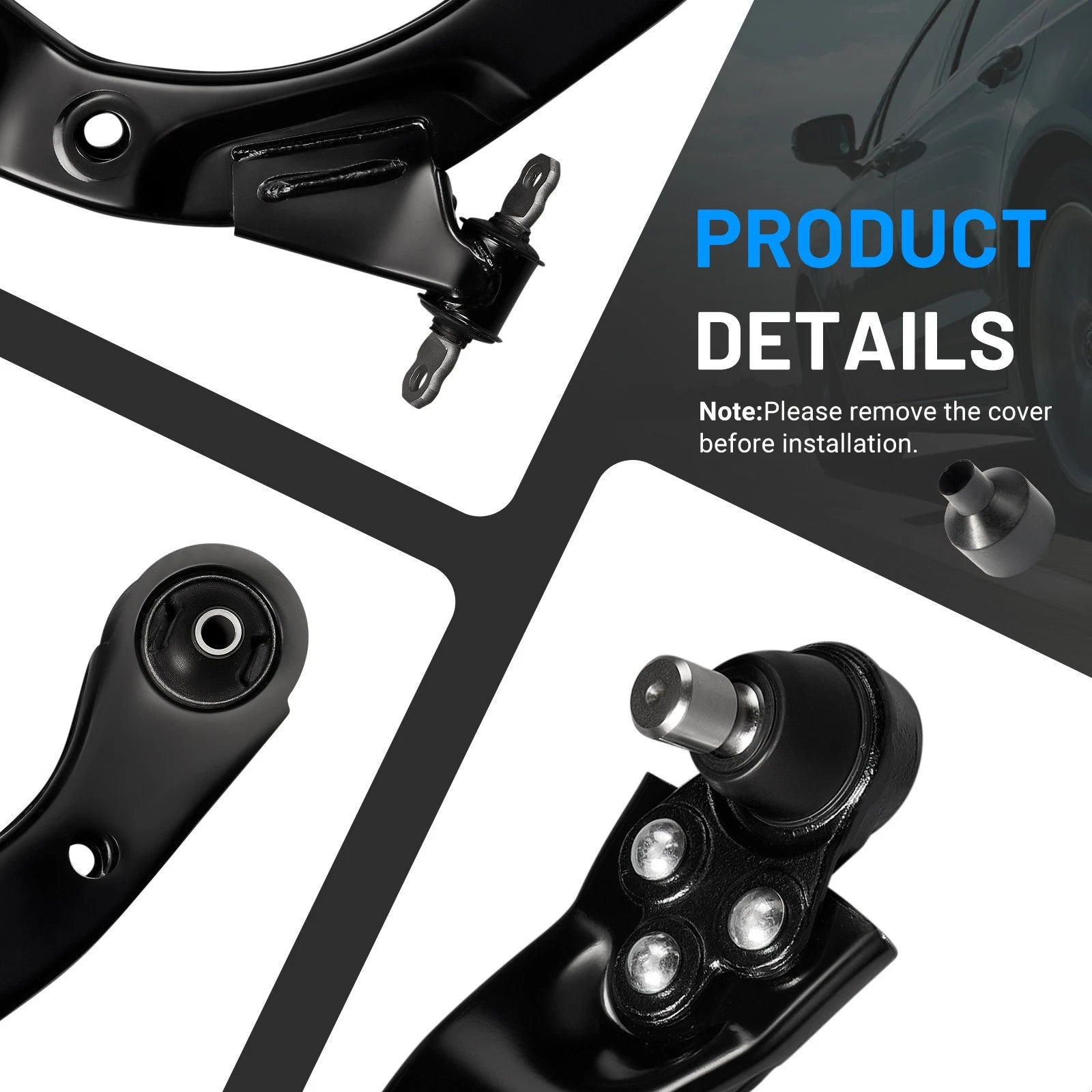 Front Lower Control Arms & Ball Joint for 2009-2011 Chevrolet HHR (2.2L)