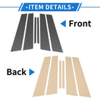 Set of 6 Door Pillar Window Trim for Kia Optima (2011–2015) Carbon Fiber