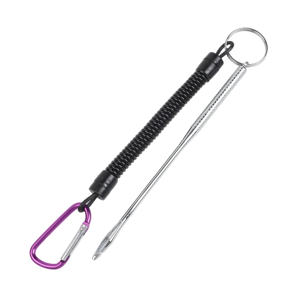 Ergonomic Stainless Steel Fish Hook Remover with Hand Rope Portable Tool