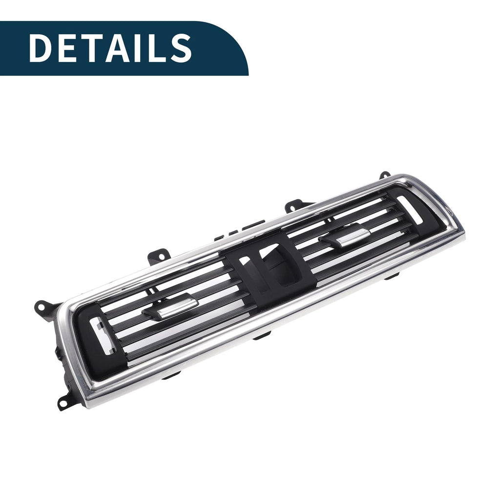 Center Dash A/C Outlet for BMW 528i (2011) No. 64229166885 Black Silver Tone