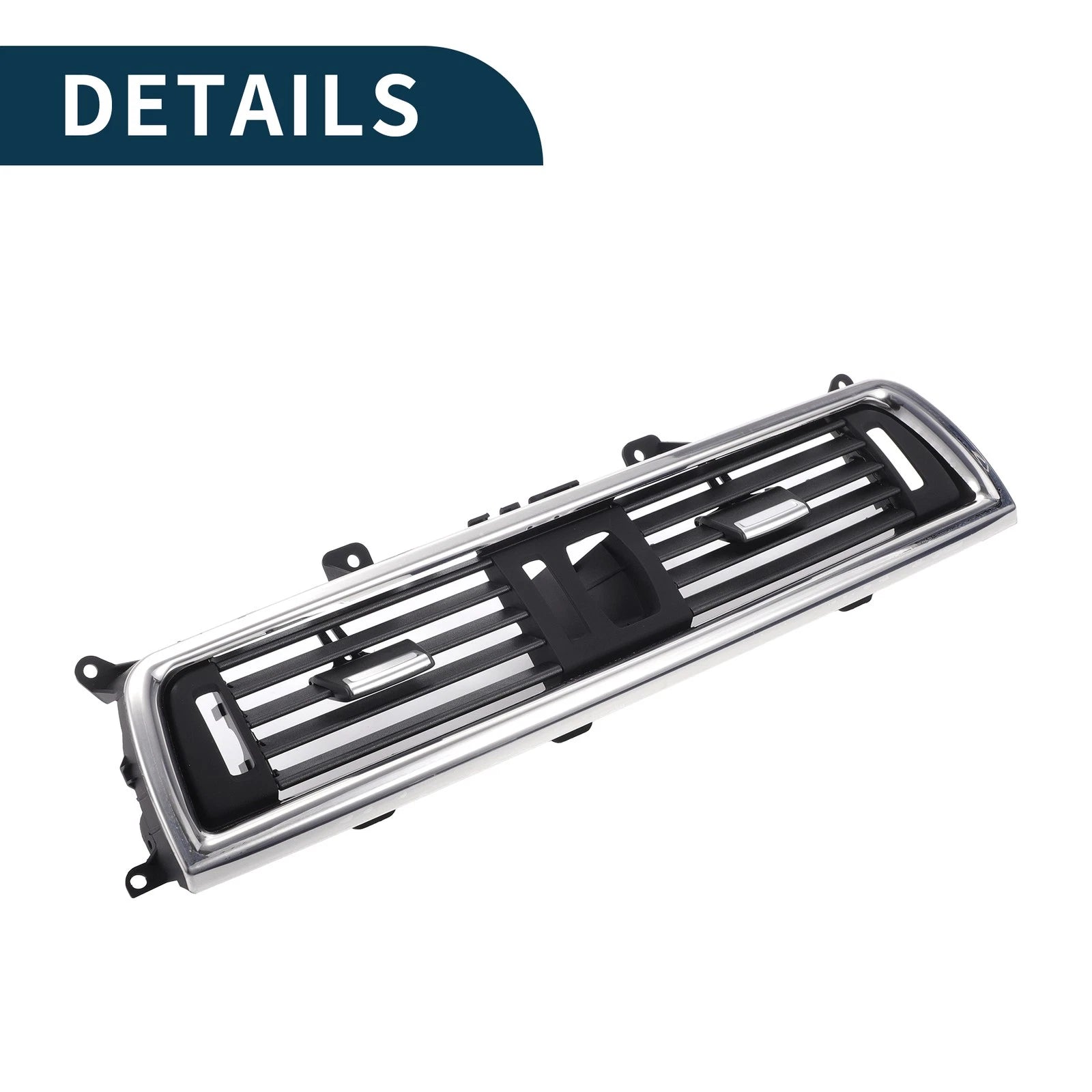 Center Dash A/C Outlet for BMW 528i (2011) No. 64229166885 Black Silver Tone