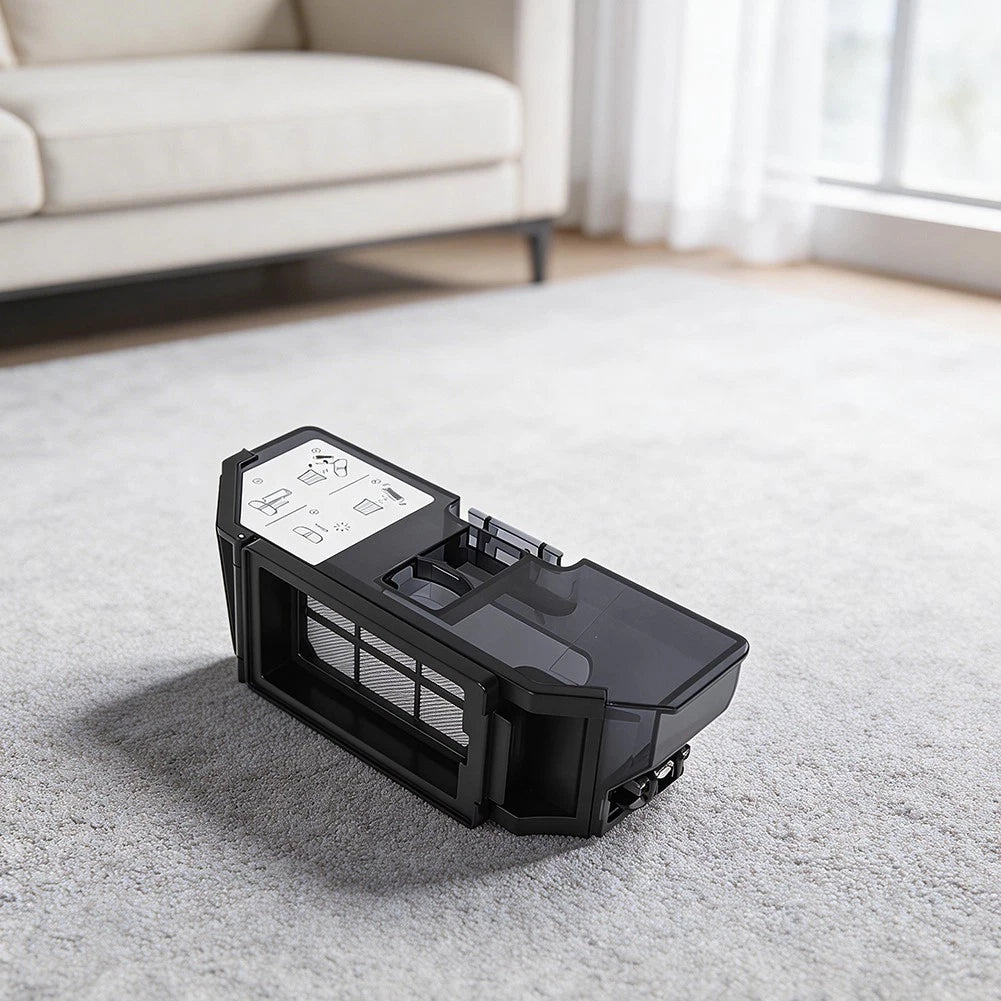 Dust Box for Ecovacs T50 T50pro (Compatible) 18x7x5.7cm ABS Black