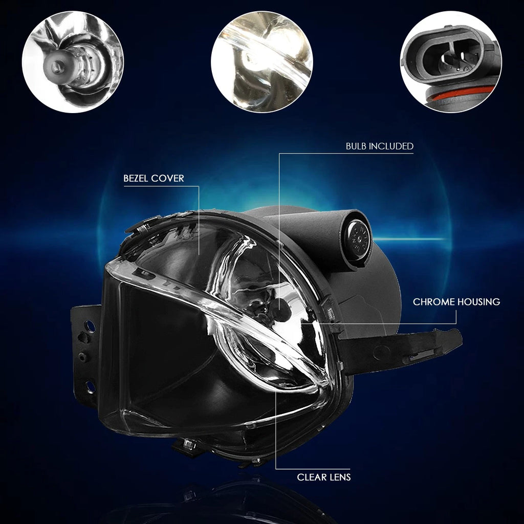 Clear Lens Front Bumper Fog Lights for BMW 3-Series E90/E91/E92/E93 (2006–2008)