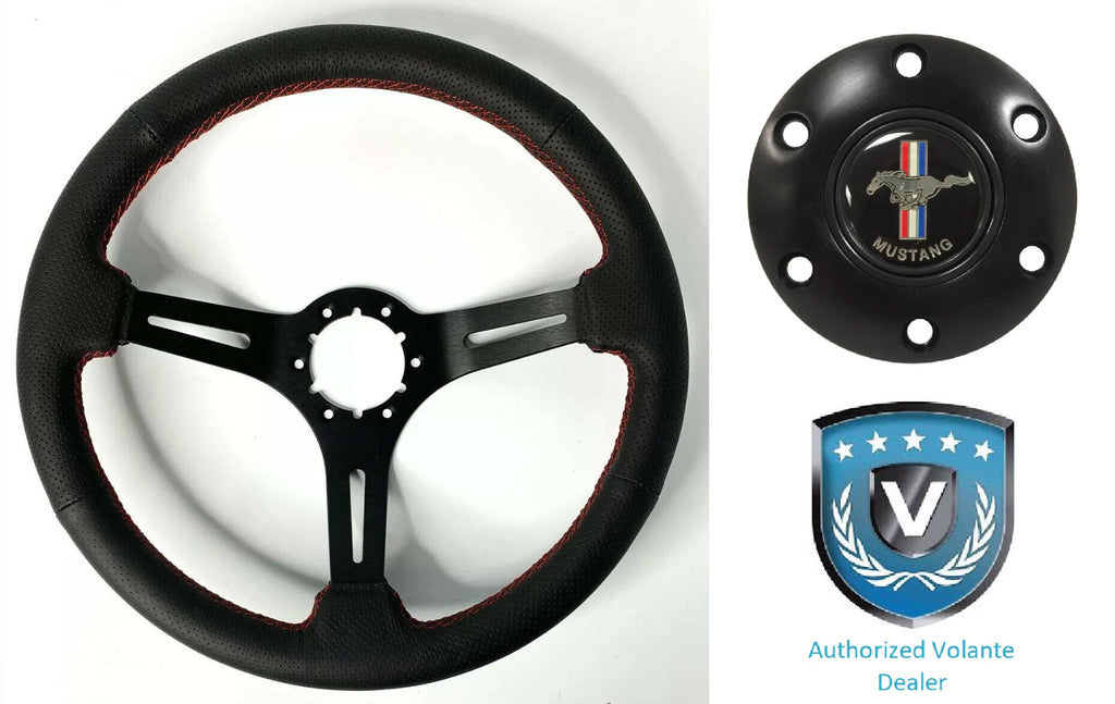 14 Inch Perforated Steering Wheel for Ford Mustang (2015–2023)