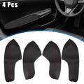 Set of 4 Door Armrest Covers for Honda Civic (2016–2020) Black Red Line