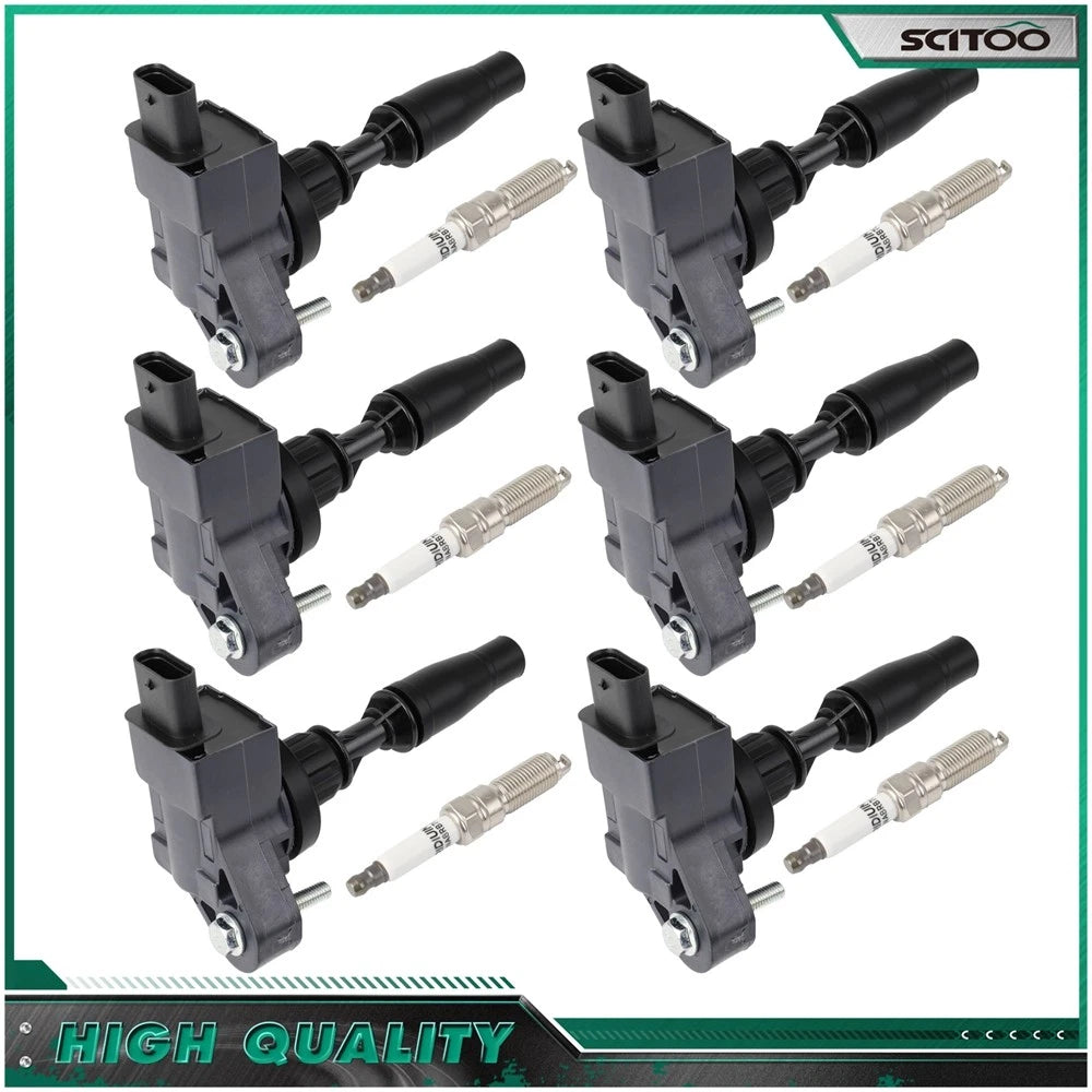 6X Ignition Coils & Spark Plugs for Chevrolet Colorado Camaro GMC Acadia (2010–2019)