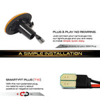 2X Yellow Amber LED Fender Side Marker Lamp for MINI Cooper