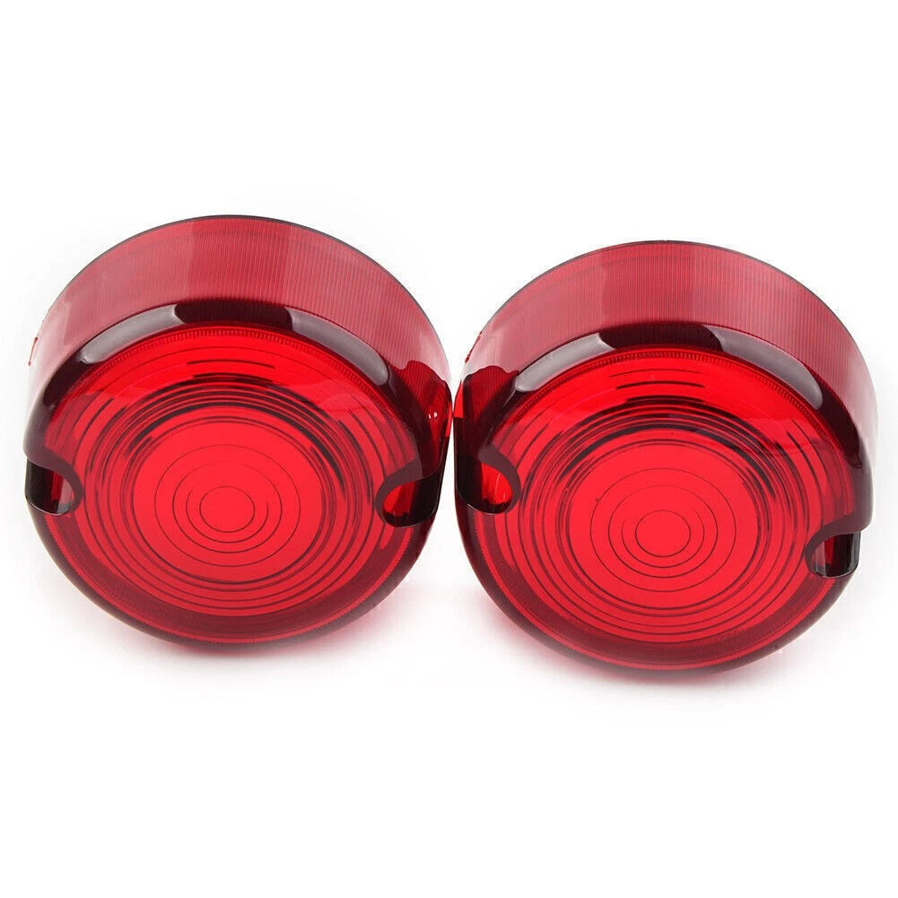 2X Turn Signal Lens Cover Red for Harley Dyna FXD FXR Sportster XLH 883 1200 FXST