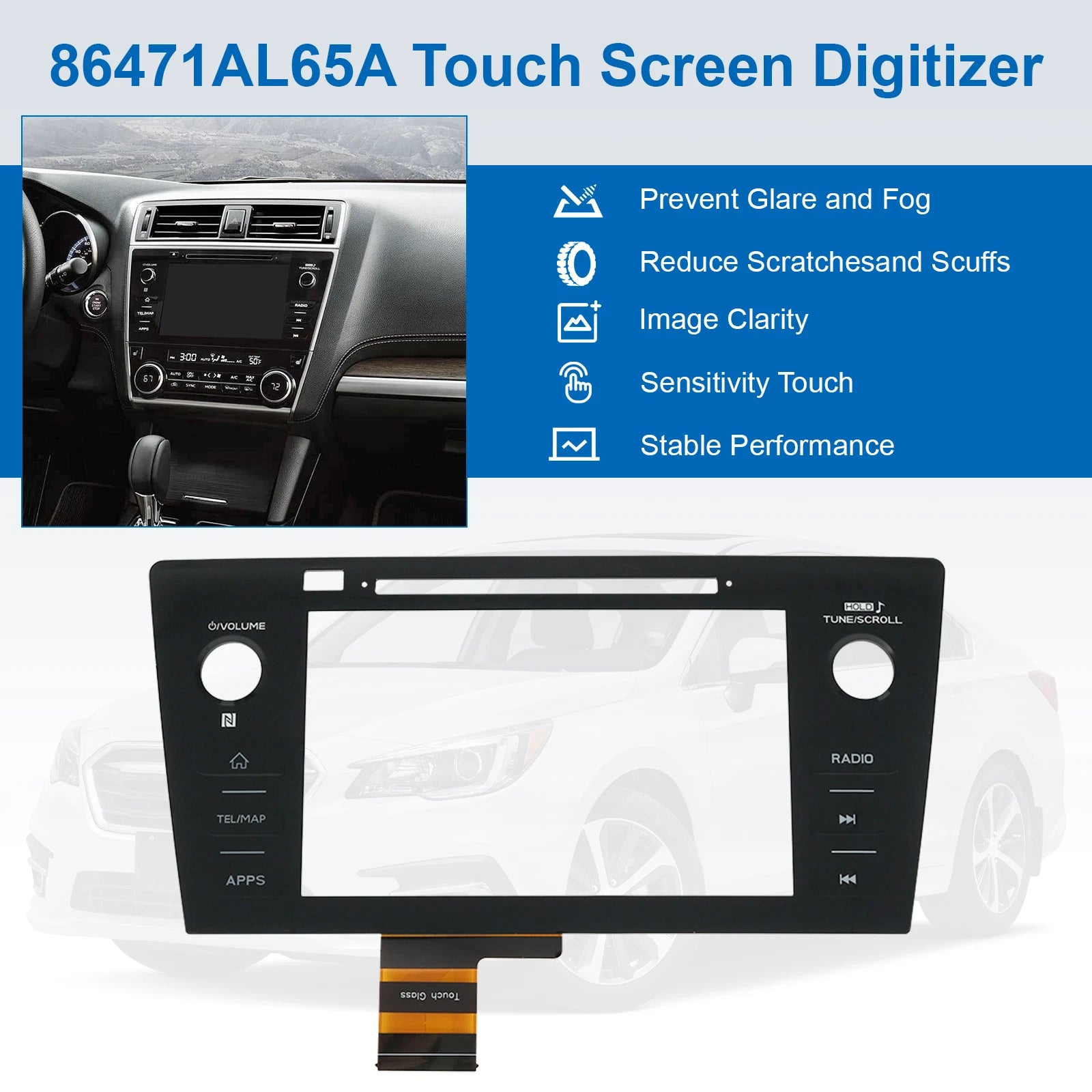Touch Screen Digitizer for Subaru Legacy & Outback (2018-2019)