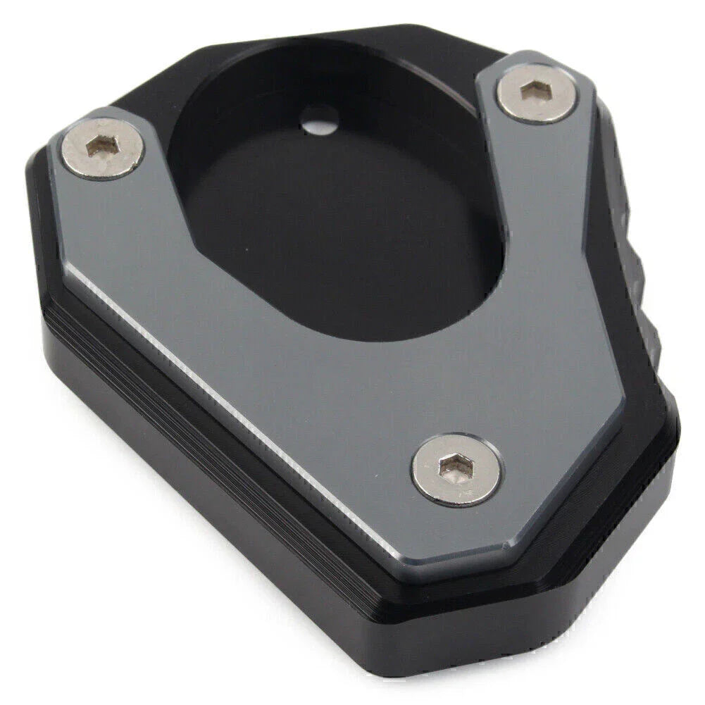 CNC Gray Foot Stand Side Extension Plate for KAWASAKI Ninja 400, Versys 650, KLX 250