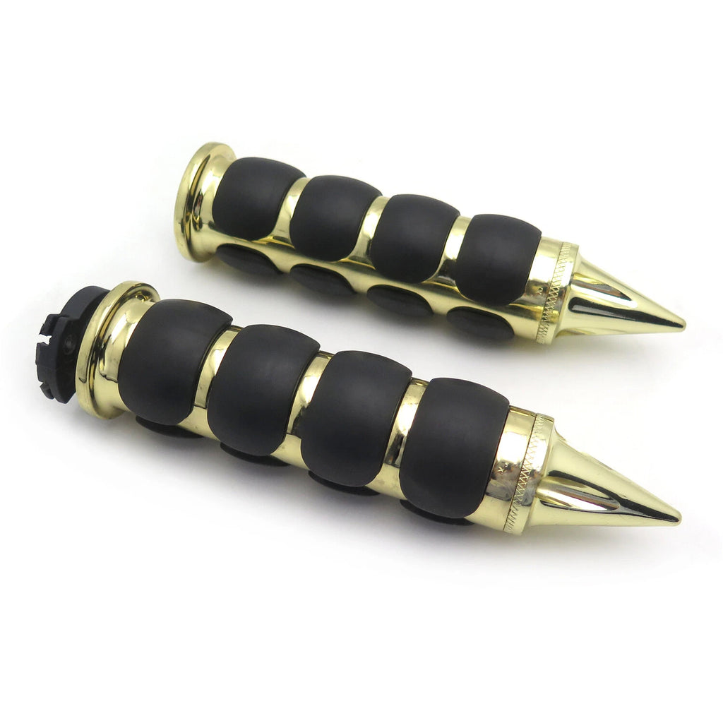 HTTMT Gold Billet Aluminum Rubber 7/8" Handlebar Grips for Honda CBR 600