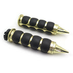 HTTMT Gold Billet Aluminum Rubber 7/8" Handlebar Grips for Honda CBR 600