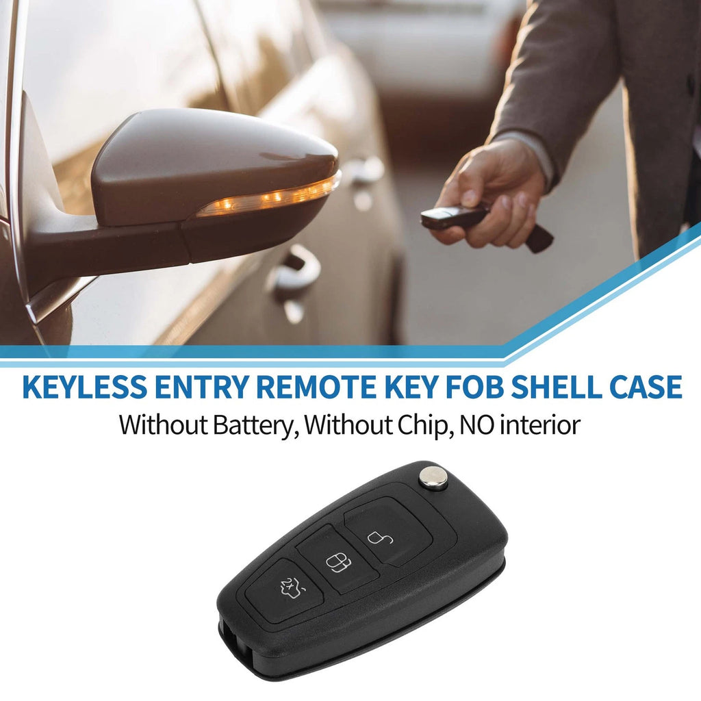 3 Buttons Keyless Entry Remote Key Shell Case for Ford Fiesta Kuga Focus Transit