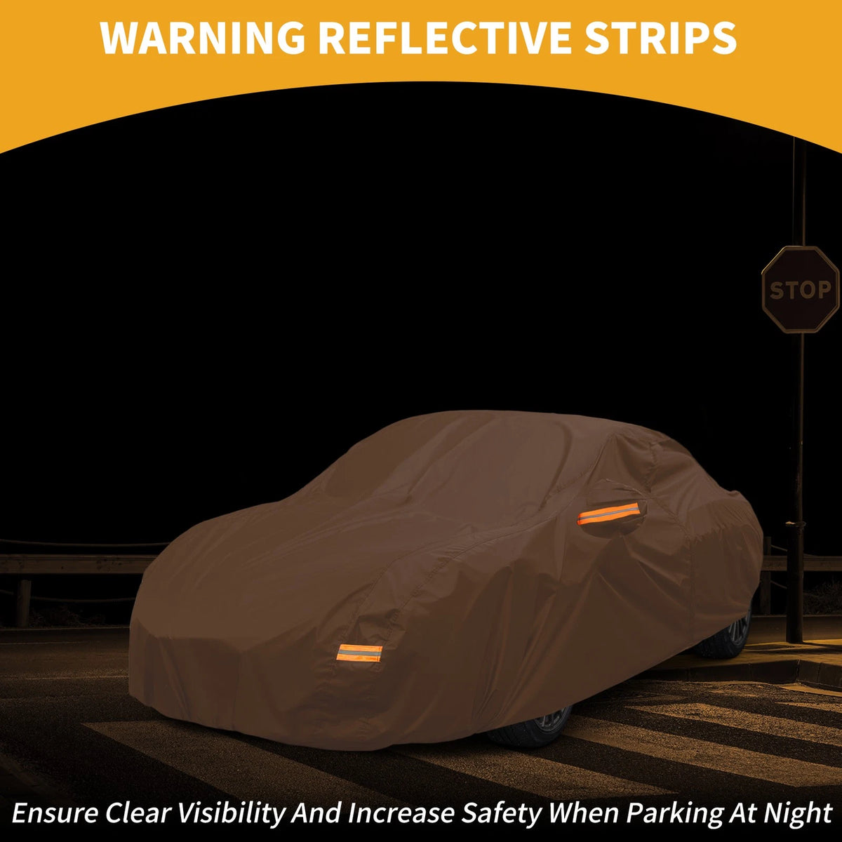 Waterproof All Weather Car Cover for Lexus LC (2018–2023) - Orange, Zipper