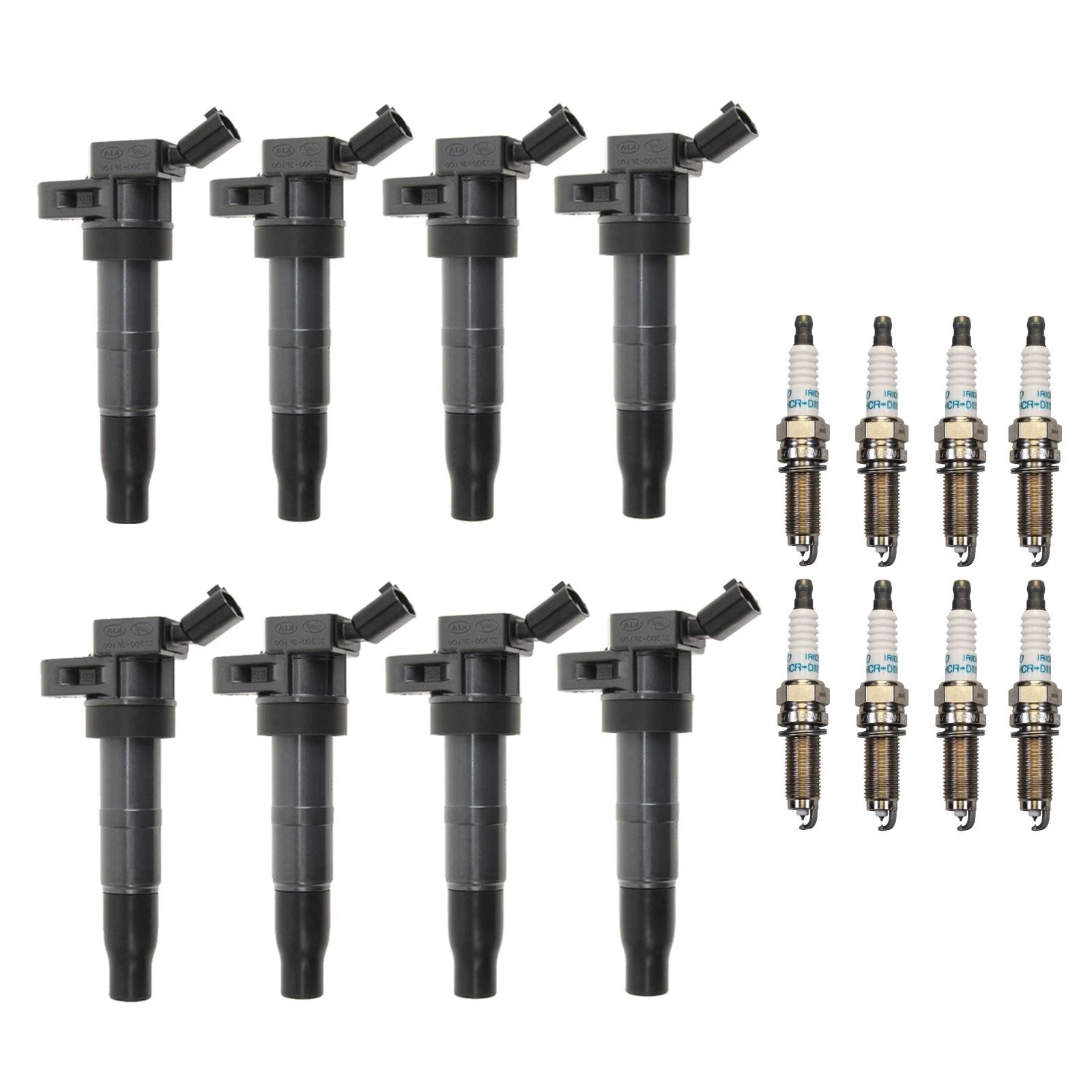Set of 8 Ignition Coils & Iridium Spark Plugs for 5.0L V8