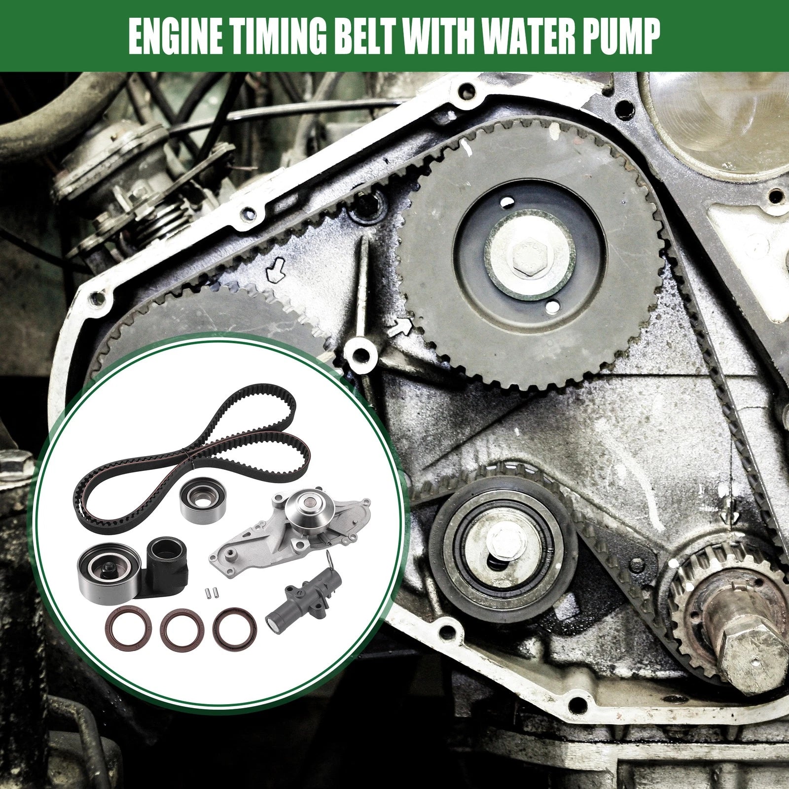 Set of 1 Timing Belt with Water Pump for Honda Accord (2003–2017)