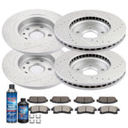 Set of 4 Brake Rotors + 8 Ceramic Pads for Chevy Sonic (2012–2018)