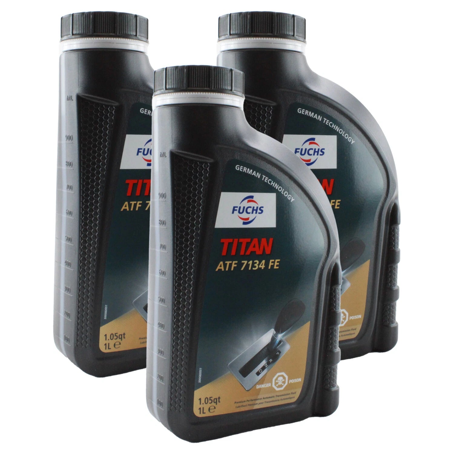 3X 1L Fuchs TITAN ATF 7134 FE Blue Automatic Transmission Fluid for MB