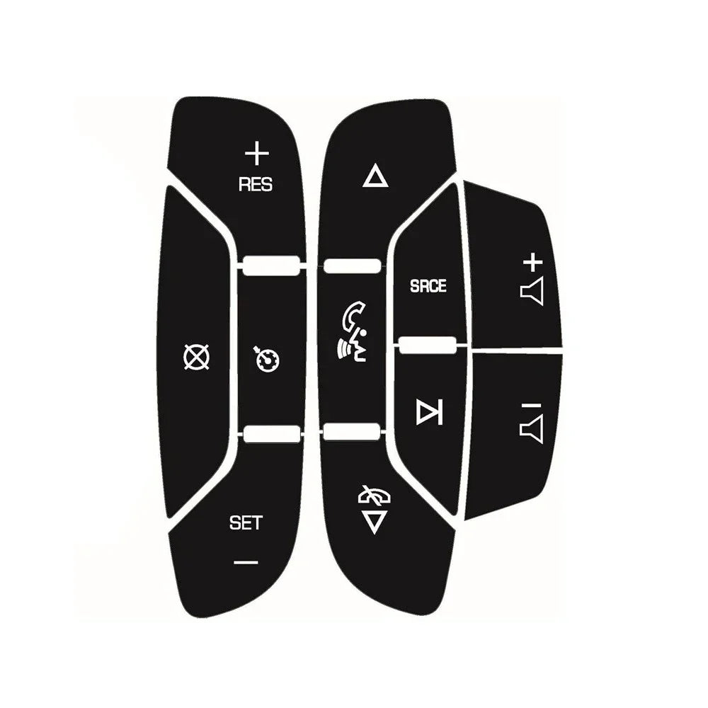 Steering Wheel Navigation Radio Button Sticker for Cadillac Chevy Tahoe Suburban (2007-2014)