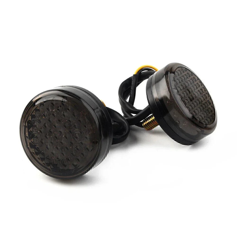 LED Round Smoke Turn Signal Indicator Light for Car 12V