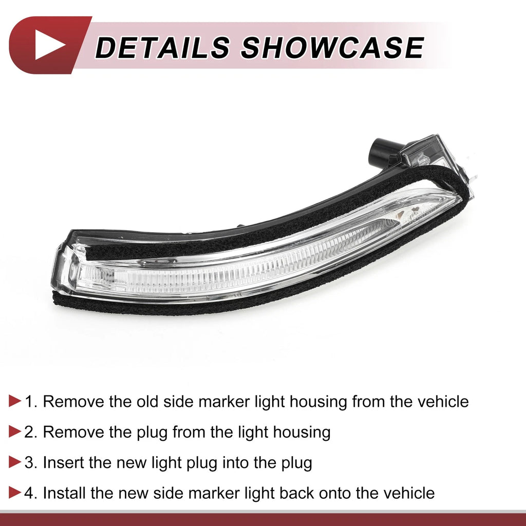 Mirror Turn Signal Light for Hyundai Elantra (No. 87624F2000) Right Black Clear