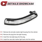 Mirror Turn Signal Light for Hyundai Elantra (No. 87624F2000) Right Black Clear