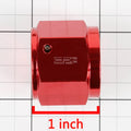 10AN Red Anodized Aluminum Hex Head Female Flare End Cap/Nut Fitting