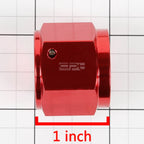 10AN Red Anodized Aluminum Hex Head Female Flare End Cap/Nut Fitting