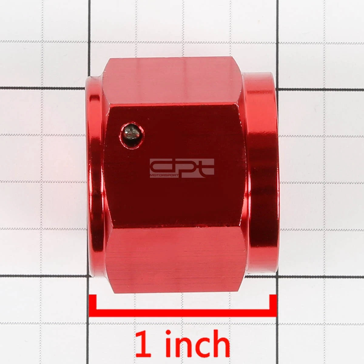 10AN Red Anodized Aluminum Hex Head Female Flare End Cap/Nut Fitting