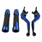 Blue Extendable Brake Clutch Lever Grip Set for BMW S1000XR (2015-2021)