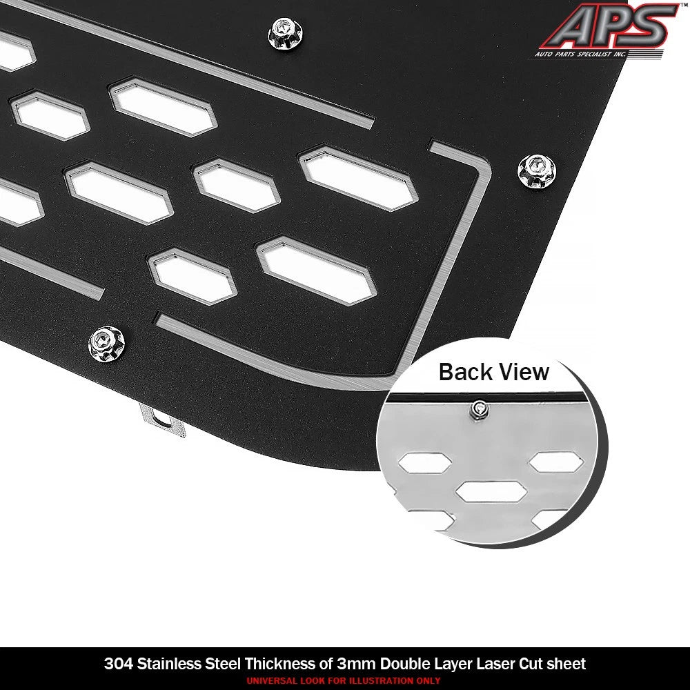 Stainless Black Laser Cut Grille Insert for Ford F-150 (2015-2017)
