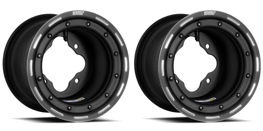 DWT G3 Black Rear Dual Beadlock Rims for YFZ450 Banshee Raptor (9" 9X9 4/115)