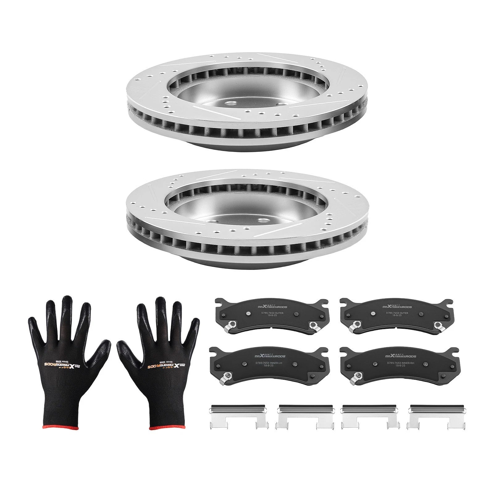 Front Brake Rotors + Brake Pads Kit for Chevrolet Suburban 1500 (2000–2006) S-55054