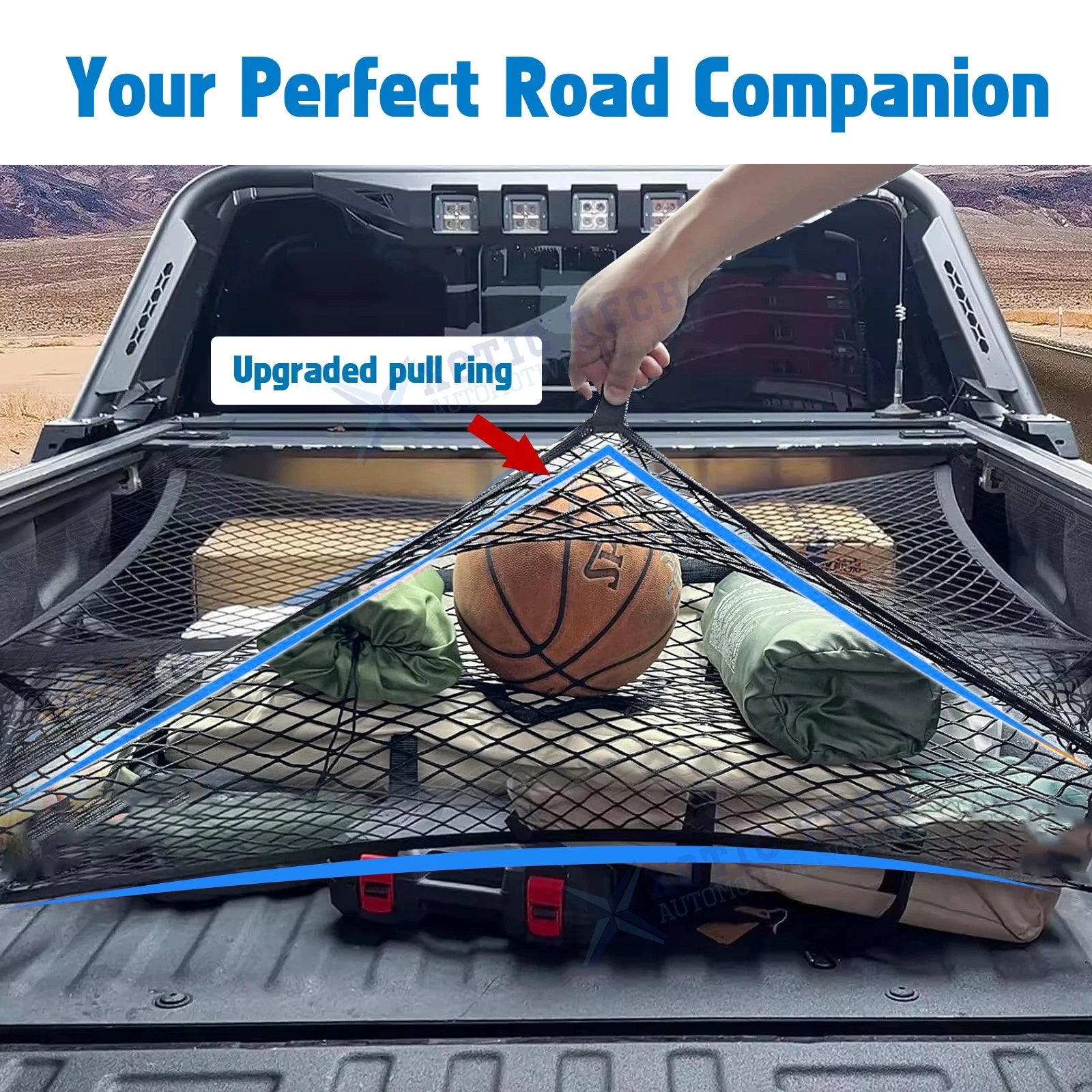 Highly Elastic Cargo Net for Simple Truck Trunk Bed Mesh Organizer (YYYY-YYYY)
