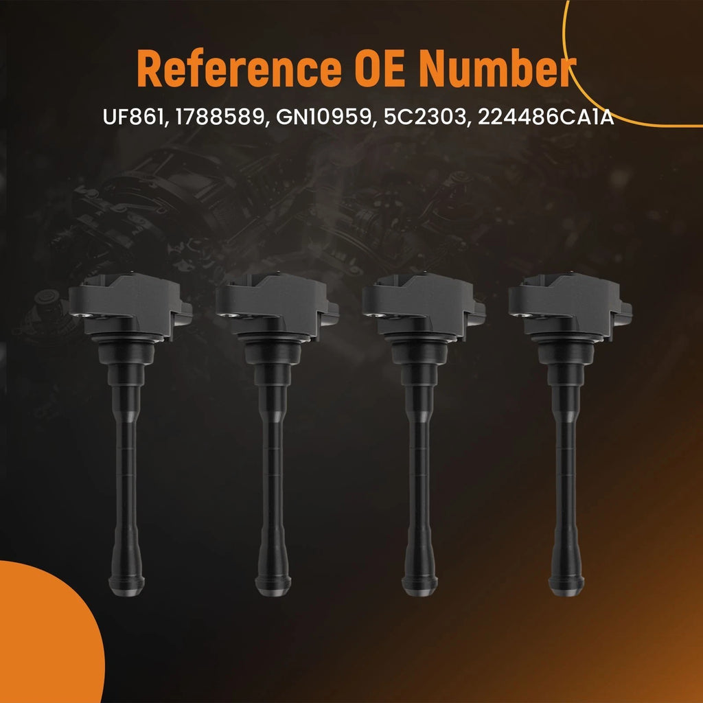 4Pcs Ignition Coil Set for Nissan Altima Rogue 2.5L (2019–2023) 224486CA1A UF861